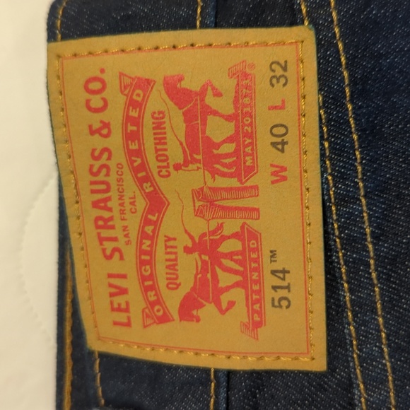 40x32 Levi's Red Tag Straight Leg Blue Jeans 514 - Picture 3 of 5